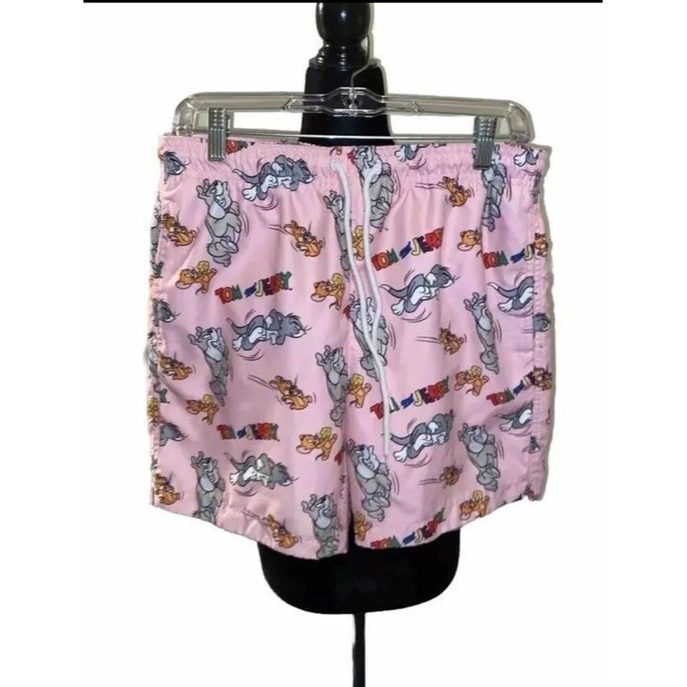 Tom & Jerry Junior Boys Medium Swim Drawstring Trunks Multicolor Shorts Swimwear
